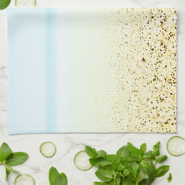 Lugn av land och hav kökshandduk (Vikta)