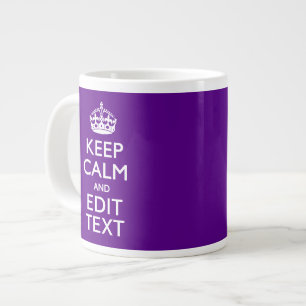 Lugn av Lila-Behålla och text är enkelt Jumbo Mugg