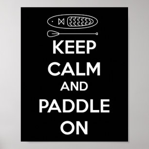 LUGN av Paddleboard-Behålla och Paddel på Poster