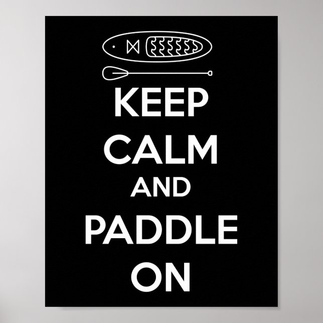 LUGN av Paddleboard-Behålla och Paddel på Poster (Framsidan)
