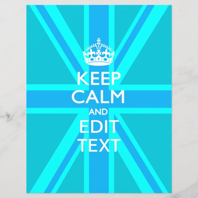 Lugn av Peacock Aqua-Behållan och din textunion Reklamblad (Framsidan)