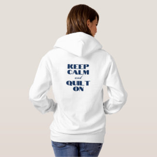 LUGN av PMQG Women's Hoodie Behålla och Quilt on T Shirt