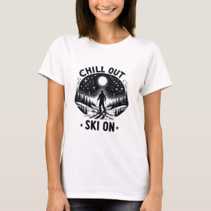 Lugn avskid med skidåkning t shirt