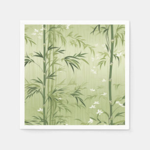 Lugn Bambu Blommar Asiatisk  (1) Pappersservett