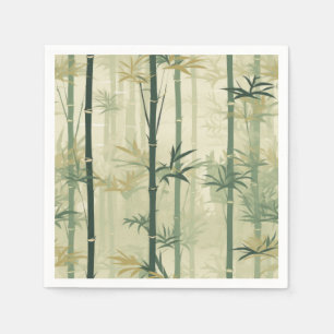 Lugn Bambu Blommar Asiatisk  (3) Pappersservett