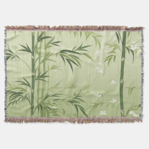 Lugn Bambu Blomning Asiatisk (1) Filt