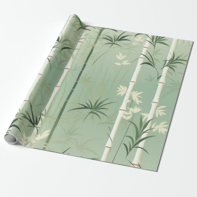 Lugn Bambu Blomning Asiatisk  (2) Presentpapper (Utrullad)
