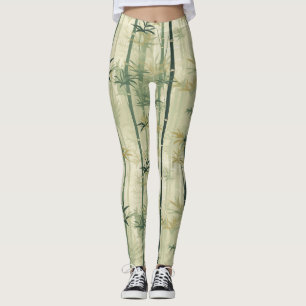 Lugn Bambu Blomning Asiatisk (3) Leggings