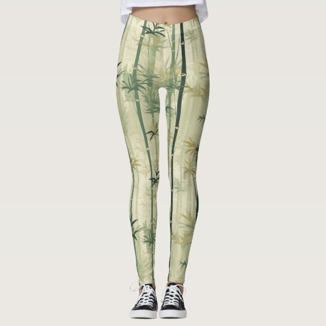 Lugn Bambu Blomning Asiatisk  (3) Leggings (Framsida)