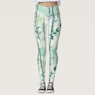 Lugn Bambu Blomning Asiatisk (4) Leggings
