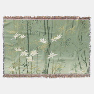 Lugn Bambu Blomning Asiatisk (6) Filt