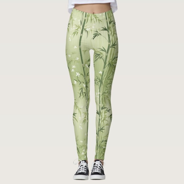 Lugn Bambu Blomning Asiatisk  (6) Leggings (Framsida)
