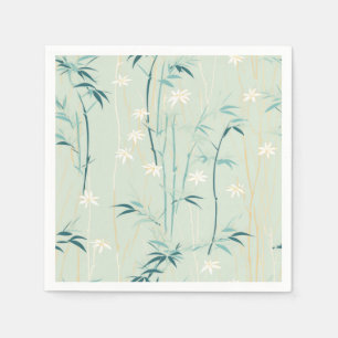 Lugn Bambu Blomning Asiatisk  (9) Pappersservett