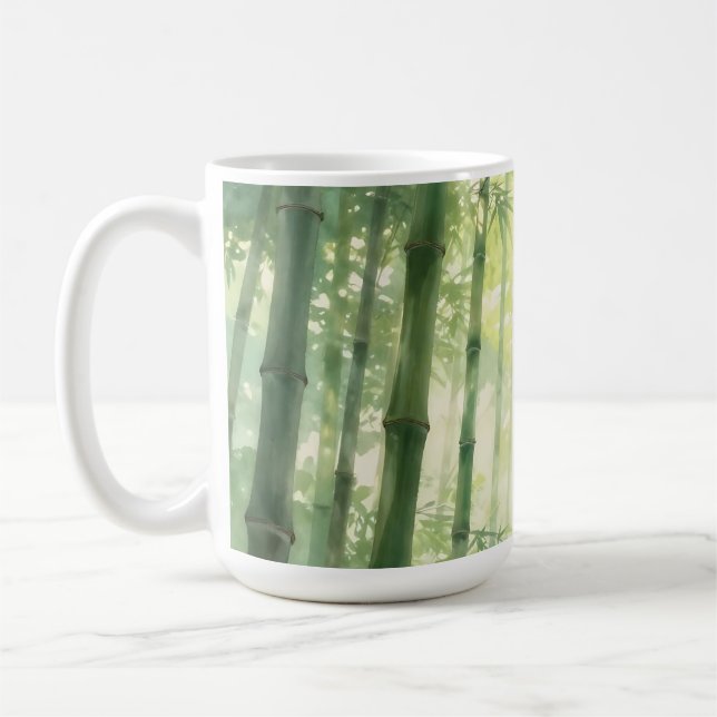 Lugn Bambu Skog Dim Glöd Kaffemugg (Vänster)