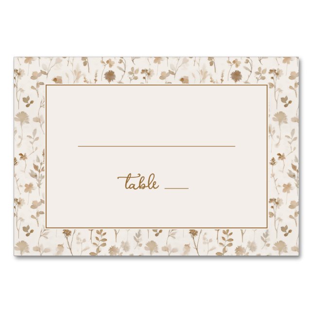 Lugn Beige Botanisk Bordsnummer (Framsidan)