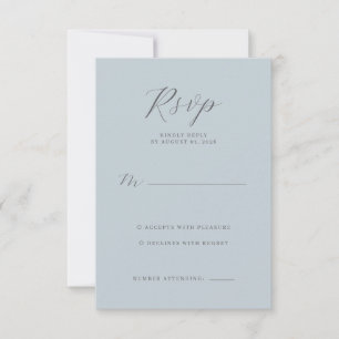 Lugn Blå RSVP-kort OSA Kort
