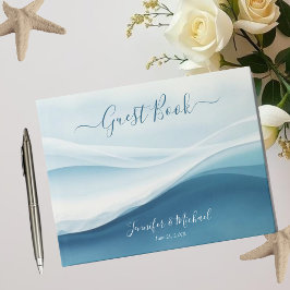 Lugn Blå Strandbröllop Gästböcker