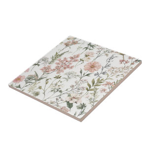 Lugn blomblad kakelplatta