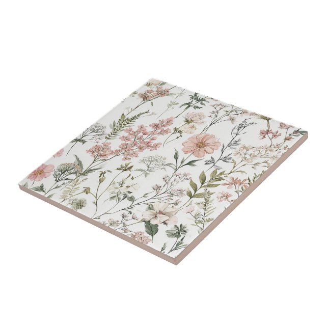 Lugn blomblad kakelplatta (Sidan)