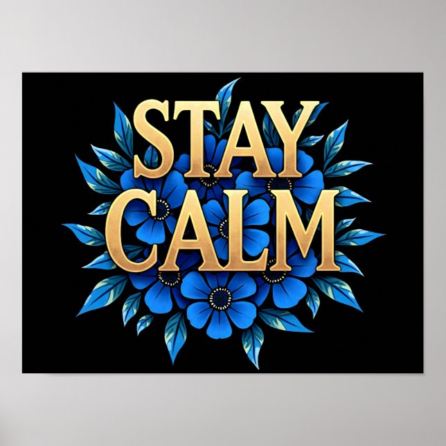 Lugn Blommig Konsttryck Poster (Framsidan)