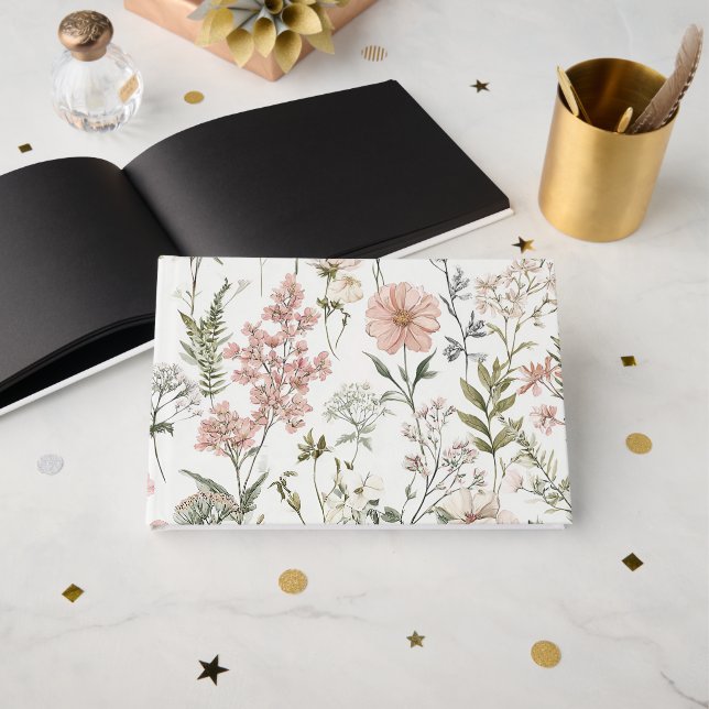 Lugn blomsterprakt gästböcker (Framsida öppen)