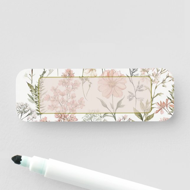 Lugn blomsterprakt namnbricka (På plats)