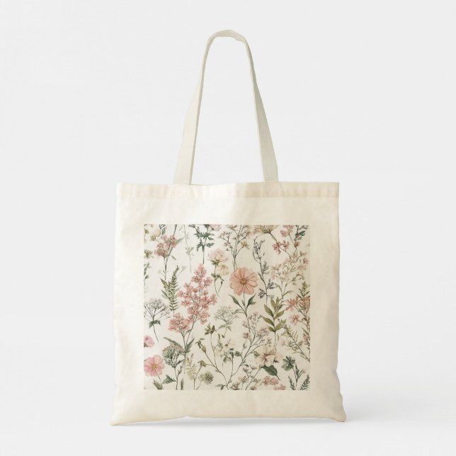 Lugn blomsterprakt tygkasse (Baksida)