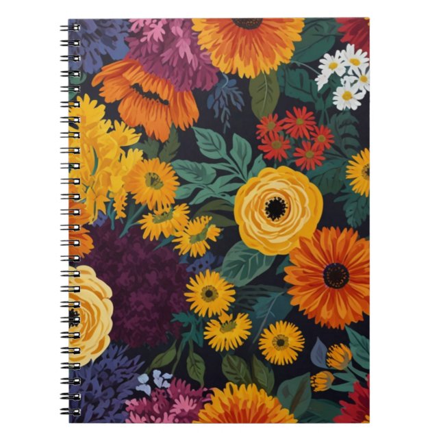 Lugn blomsterrörelsebok anteckningsbok (Framsidan)