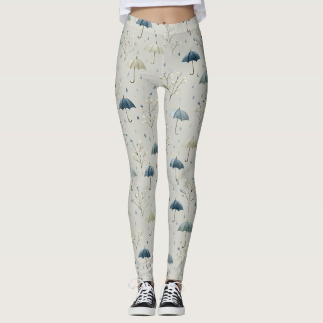 Lugn blomsterträdgård Floral mönster (11) Leggings (Framsida)