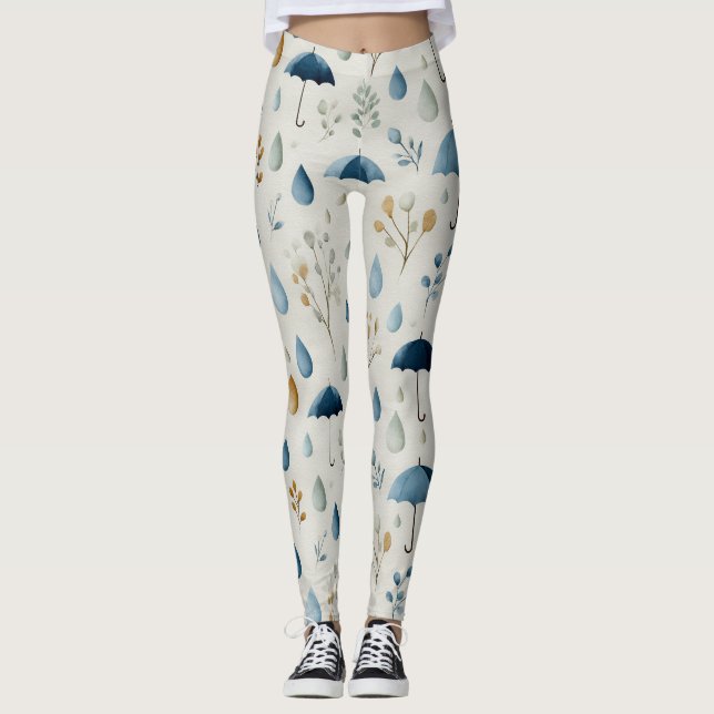 Lugn blomsterträdgård Floral mönster (3) Leggings (Framsida)