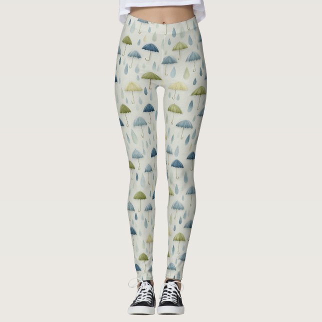 Lugn blomsterträdgård Floral mönster (4) Leggings (Framsida)