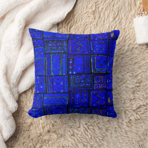 Lugn Blue Indigo Moroccan Stil Dekorativ kudde