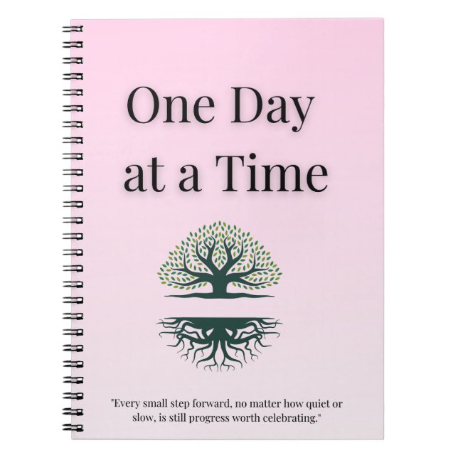 Lugn Butterfly Journal - en dag i taget Anteckningsbok (Framsidan)
