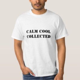 Lugn coola samlade in svart modern typografi lusti t shirt