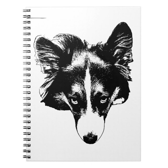 lugn corgi i lutning anteckningsbok (Framsidan)