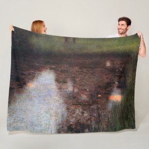 Lugn damm på Kammer Castle-området, Gustav Klimt Fleecefilt