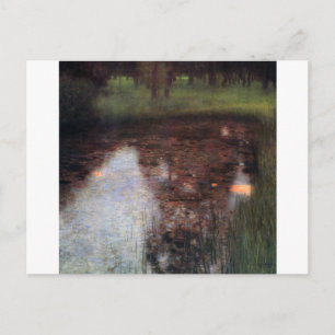 Lugn damm på Kammer Castle-området, Gustav Klimt Vykort