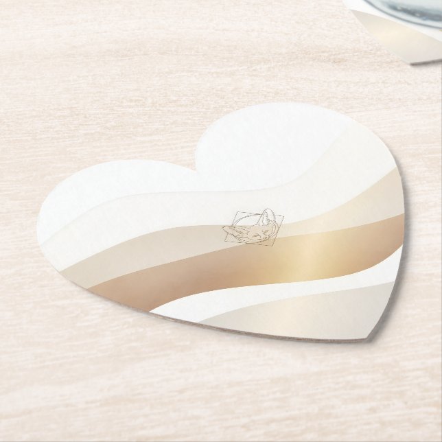 Lugn Desert Vinkarare med Fennec Essence | Minimal Underlägg Papper (Vinklad)