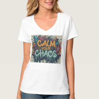 Lugn dina chaos-kvinnors T-Shirt