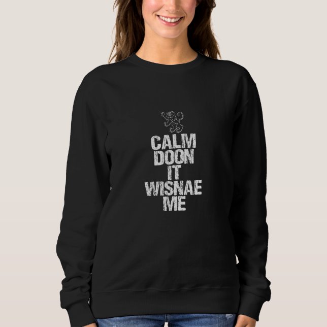 Lugn Doon Wisnae Me Scottish Roots Lejon Rampant S T Shirt (Framsida)