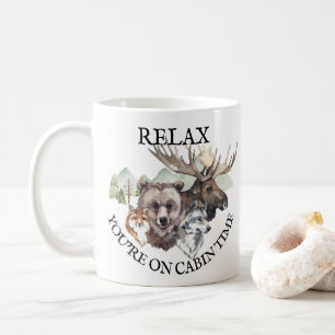 Lugn Du är på kabintid Skogsdjur Kaffemugg
