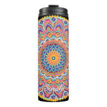 Lugn Fackfärglös Blommigt Mandala