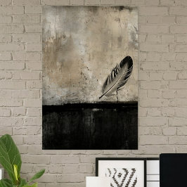 Lugn fjäder Modern abstrakt konst Poster