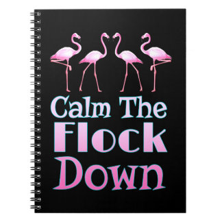 Lugn Flock Down Funny Flamingo Anteckningsbok