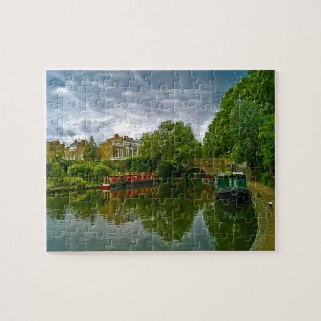 Lugn flodscen London. Pussel (Horisontell)
