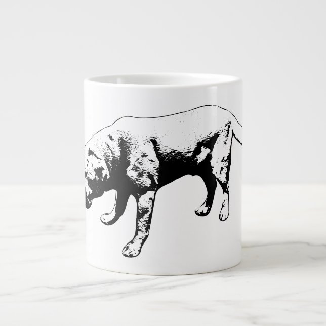 Lugn Focus in Monochrome Jumbo Mugg (Framsidan)