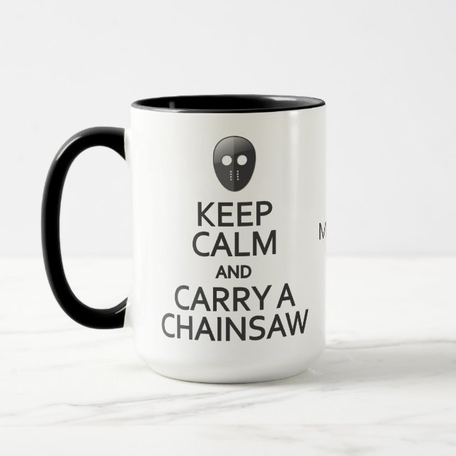 Lugn för anpassad namnBehålla och bär ett Chainsza Mugg (Vänster)
