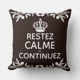 lugn för Behålla av brunvit oliv gren Fransk Kudde