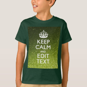 Lugn för Behålla av grön lamor för kalk T-shirt