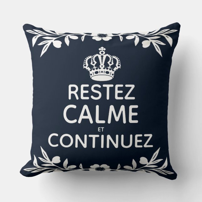 lugn för Behålla av marin vit oliv gren Fransk  Kudde (Framsida)